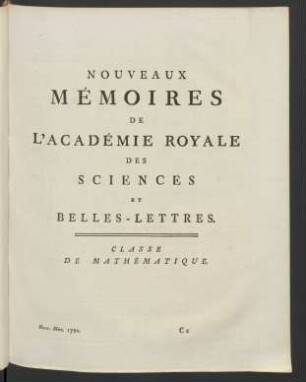 Classe De Mathématique