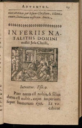 In Feriis Natalitiis Domini nostri Jesu Christi.
