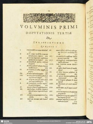 Disputationis Tertiae, De Iurisdigtione