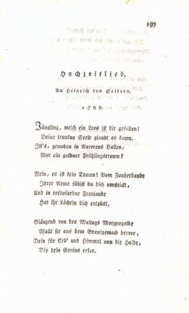 Hochzeitlied. 1799.