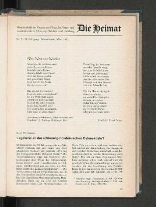 Nr. 3, 78. Jahrgang, Neumünster, März 1971