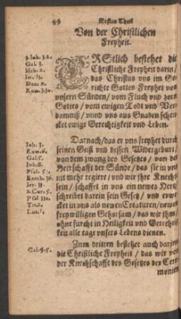 Von der Christlichen Freyheit.