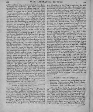 Beiträge zur Erörterung und Prüfung von Tages-Meinungen über Politik, Staatsrecht und Staatswirthschaft. Lfg. 1. Deutschland 1817
