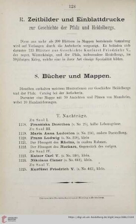 R. Zeitbilder und Einblattdrucke