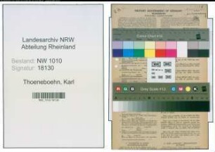 Entnazifizierung Karl Thoeneboehn , geb. 05.01.1893 (Bahnsekretaer)