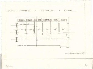 Littmann, Max; Bocksberg; Stallgebäude und Bauernhaus - Stallgebäude - Pferdestall (Grundriss)