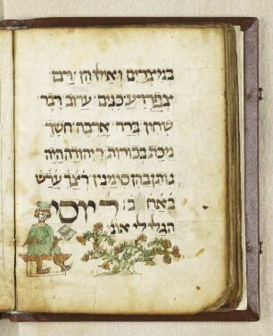 Mann mit Mazza (ungesäuertem Brot); Drachen