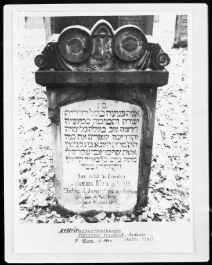 Grabstein J. Blum (+1940)