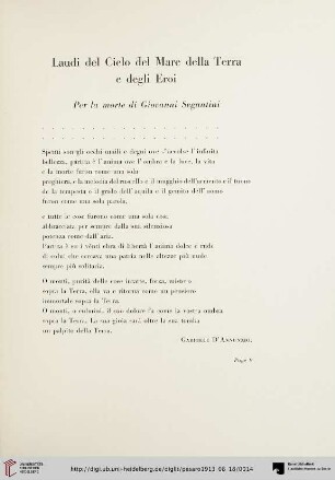 Laudi del Cielo del Mare della Terra e degli Eroi