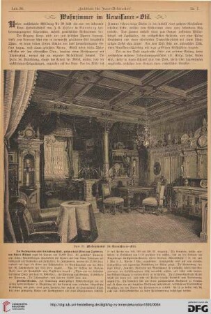 Wohnzimmer im Renaissance-Stil