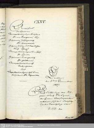 CXXV., 3. December 1857