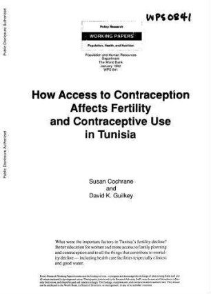 How access to contraception affects fertility and contraceptive use in Tunisia