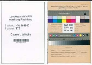 Entnazifizierung Wilhelm Daamen , geb. 21.03.1911 (Regierungsinspektor)