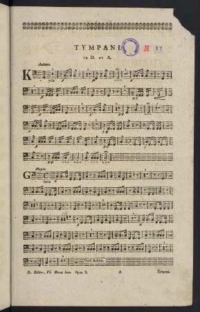 1-3, Missa I. - Tympani