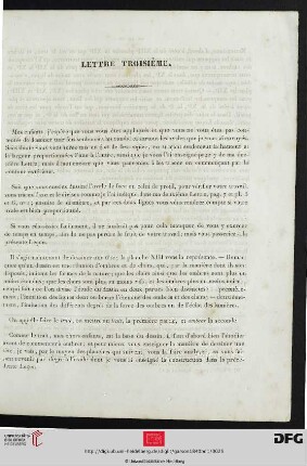 Lettre Troisième
