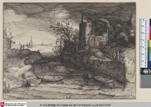 [Boote bei Ebbe; Sloops at low tide]