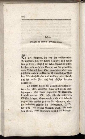 XVII. Rettung in schnellen Todesgefahren.