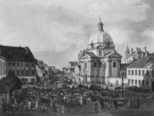 Warschau, Neustädter Markt mit der Sakramentinnerinnenkirche