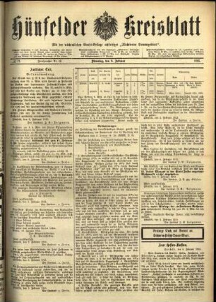 Ausgabe vom Dienstag, den 09. Februar 1915.