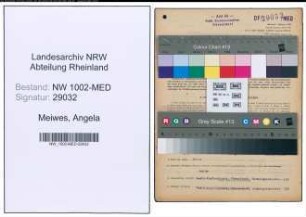 Entnazifizierung Angela Meiwes , geb. 10.12.1914 (Aerztin)