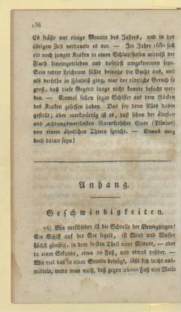 Anhang. Geschwindigkeiten