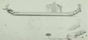 Entwurf zur Prunkgondel in Grün : Entwurf zur Prunkgondel, Zeichnung, um 1790