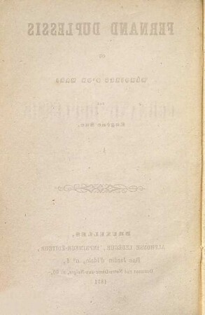 Fernand Duplessis ou mémoires d'un mari : par Eugène Sue, 1