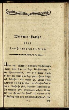 Thermo-Lampe oder Leucht- und Spar-Ofen
