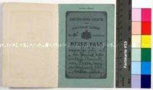 Reisepass für die Generalstochter Irmgard von Bosse aus Blasewitz bei Dresden für das Deutsche Reich und das Königreich Sachsen