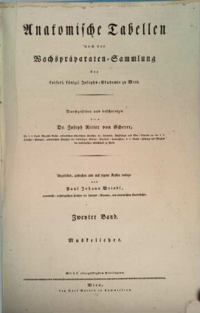 Tabulae anatomicae, quae exhibent Musaei Anatomici Academiae Caes. Reg. Iosephinae praeparata cerea, 2. Myologia