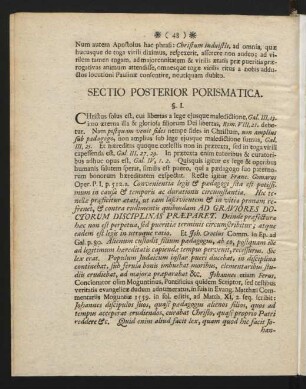 Sectio Posterior Porismatica.