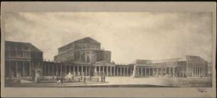 Königliche Oper, Berlin-Tiergarten: Perspektivische Ansicht vom Königsplatz