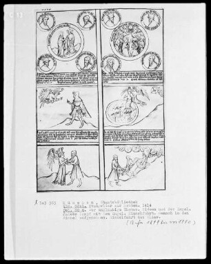 Evangeliar aus Metten — Zwei neutestamentliche Szenen mit ihren alttestamentarischen Typen in sechs Feldern, Folio 88verso
