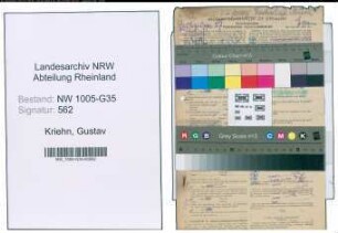 Entnazifizierung Gustav Kriehn , geb. 02.12.1901 (Ingenieur)