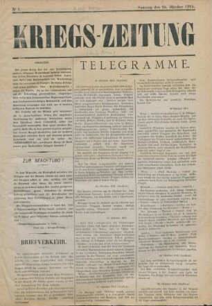 1914: Kriegszeitung der 7. Armee