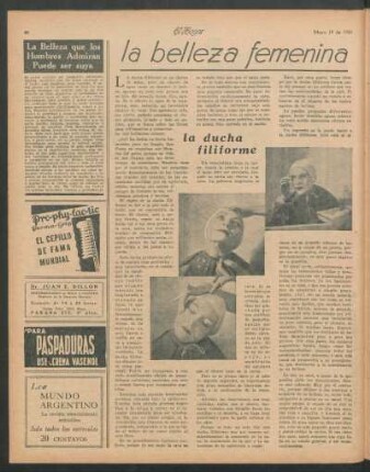 La belleza femenina : La ducha filiforme