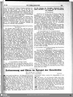 Zeitmessung und Uhren im Spiegel der Geschichte (Fortsetzung)