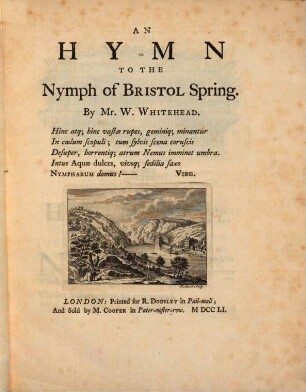 An hymn to the Nymph of Bristol Spring