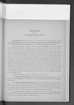 Jahresbericht für das 72. Geschäftsjahr 1926.
