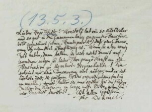 Brief an Emil Rudolf Weiss