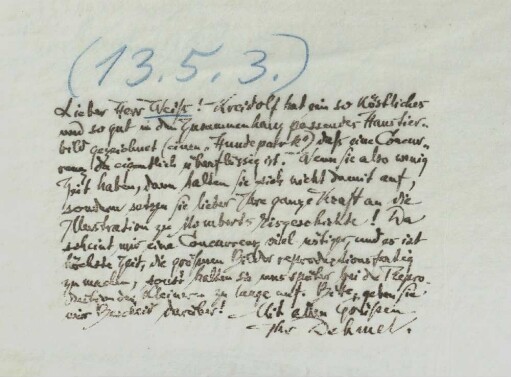 Brief an Emil Rudolf Weiss