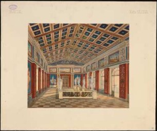 Provinzialmuseum, Breslau: Treppenhaus OG: perspektivische Innenansicht