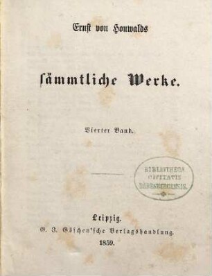 Ernst von Houwalds sämmtliche Werke, 4