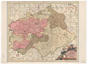 Valck, Ger. : Karte von Sachsen, Meissen, Thüringen und Anhalt, ca. 1:590 000, Kupferstich, um 1700