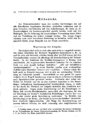 Wie wird eine zweckmäßige Verwendung der Anschauungsmittel im Unterrichte gesichert? : [Mitbericht]