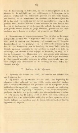 V. Kultures in het algemeen