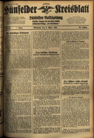 Erste Ausgabe vom Mittwoch, den 06. März 1935.