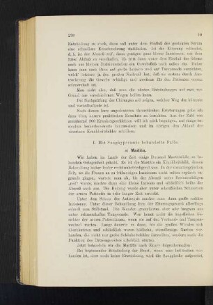 I. Mit Saughyperämie behandelte Fälle.