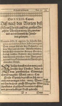 Das XXXIII. Capitel.