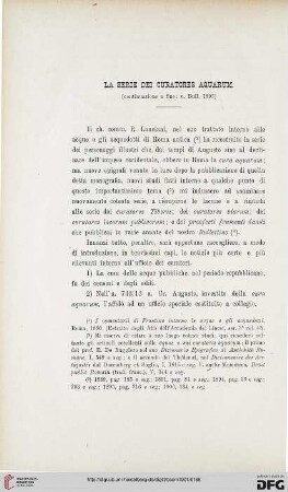 29: La serie dei curatores aquarum